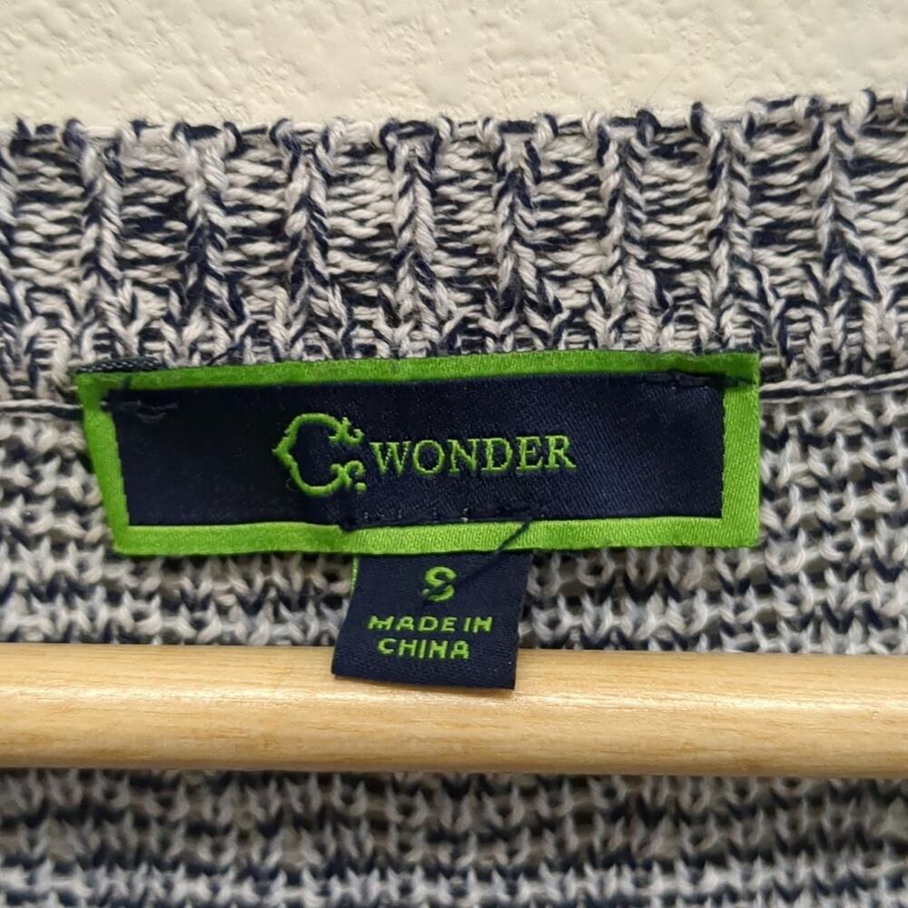 C. Wonder Light Gray Open-Front Sweater With Frin… - image 3